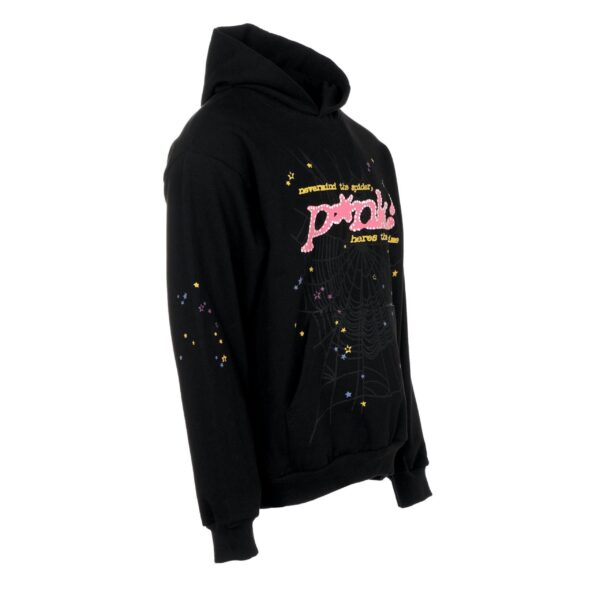 Sp5der PNK Hoodie Black the back side - Photo 4