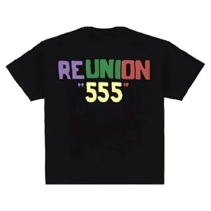 Oversized Reunion Black Sp5der T-Shirt the back side - Photo 2