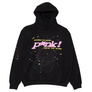 Sp5der PNK Hoodie Black the front side - Photo 1