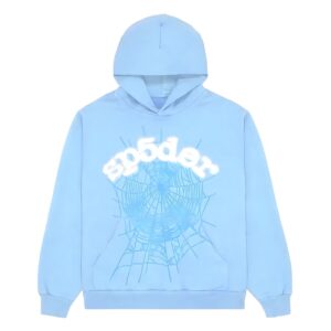 Sp5der-Web-Hoodie-Sky-Blue the front side - Photo 1