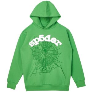 Green Sp5der Web Hoodiethe front side - Photo 1