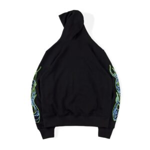 Juice WRLD X SP5DER Hoodie in Black the back side - Photo 2