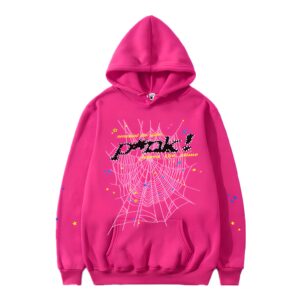 Sp5der P*NK Hoodie Pink the front side - Photo 1