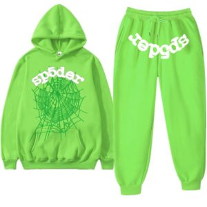 Sp5der-Web-worldwide-Tracksuit-Green the front side - Photo 1