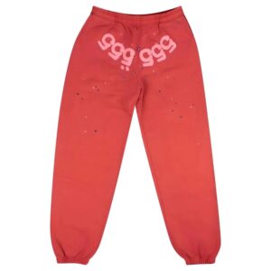 Sp5der 555555 Tracksuit Pant and Hoodie Red the front side - Photo 2