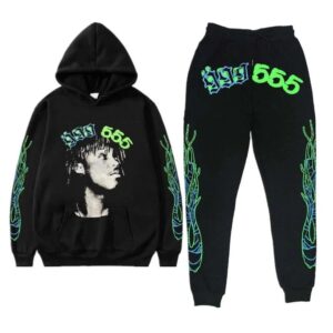 Sp5der Young Thug Tracksuit Blackthe front side - Photo 1