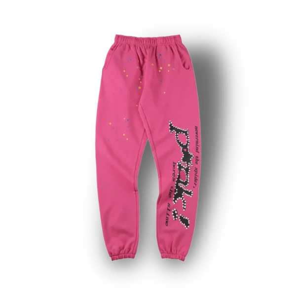 Sp5der P*nk Tracksuit Pink the front side- Photo 3