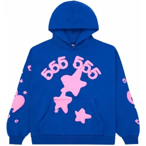 Sp5der Beluga Hoodie Blue the front side - Photo 1