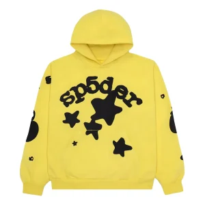 Sp5der Beluga Hoodie Gold the front side - Photo 1