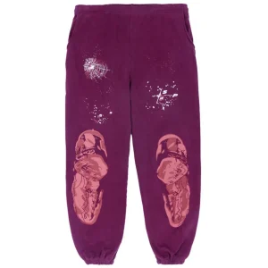 Sp5der Nocturnal Highway Sweatpant Dark Purple the front - Photo 1