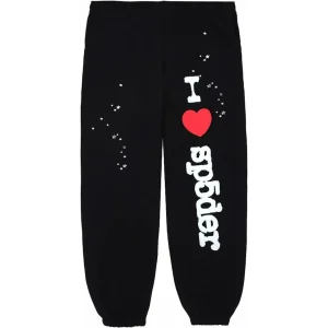 Sp5der Souvenir SP5 Sweatpants Black the front side - Photo 1