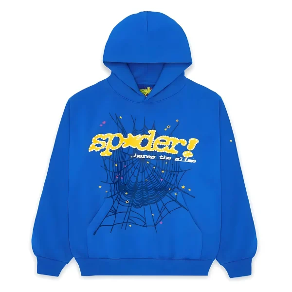 Sp5der TC Hoodie Blue the front side - Photo 1