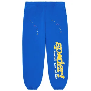 Sp5der TC Sweatpants Blue the front - Photo 1