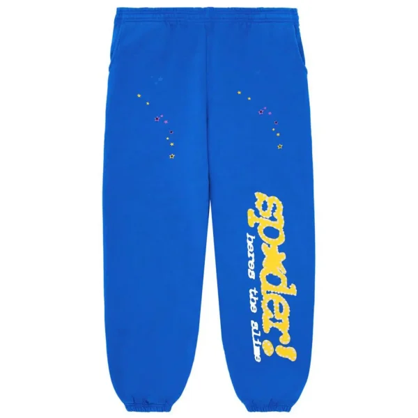 Sp5der TC Sweatpants Blue the front - Photo 1