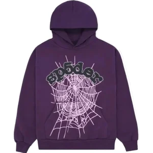 Sp5der-Web-Hoodie-Purple the front side - Photo 2